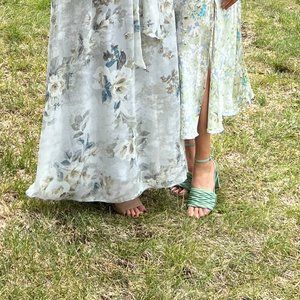 Leather Sandal w/ Block Heel by Marion Parke